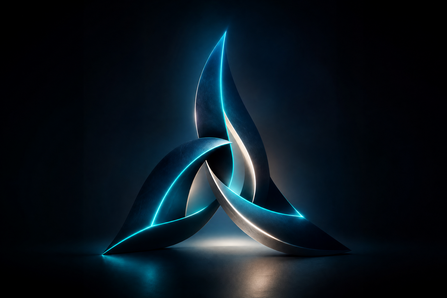 Abstract future-forward network representing collaborative business transformation